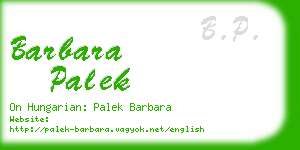 barbara palek business card